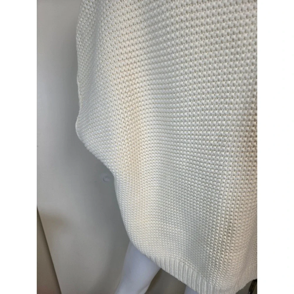 Free People Womens Cream‎ Cable Knit Oversized  Sweater Large OB1343351